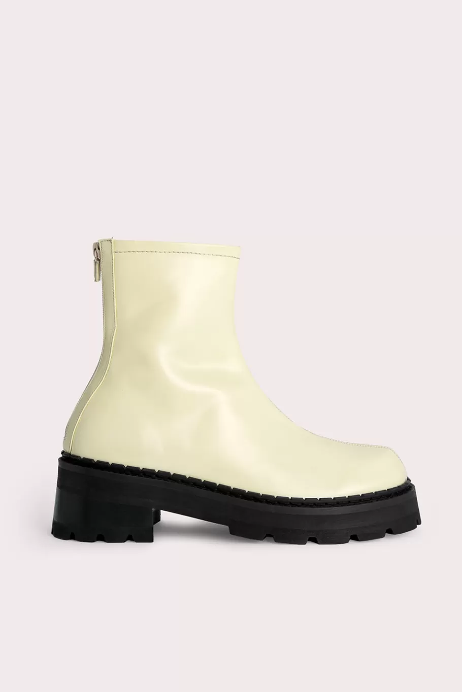 Store Alister Ivory Soft Semi Patent Leather Women Shoes
