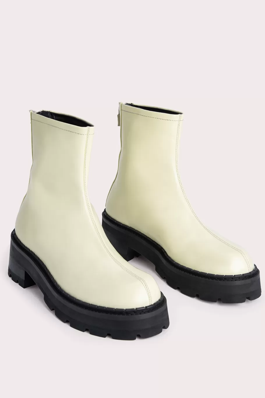 Store Alister Ivory Soft Semi Patent Leather Women Shoes