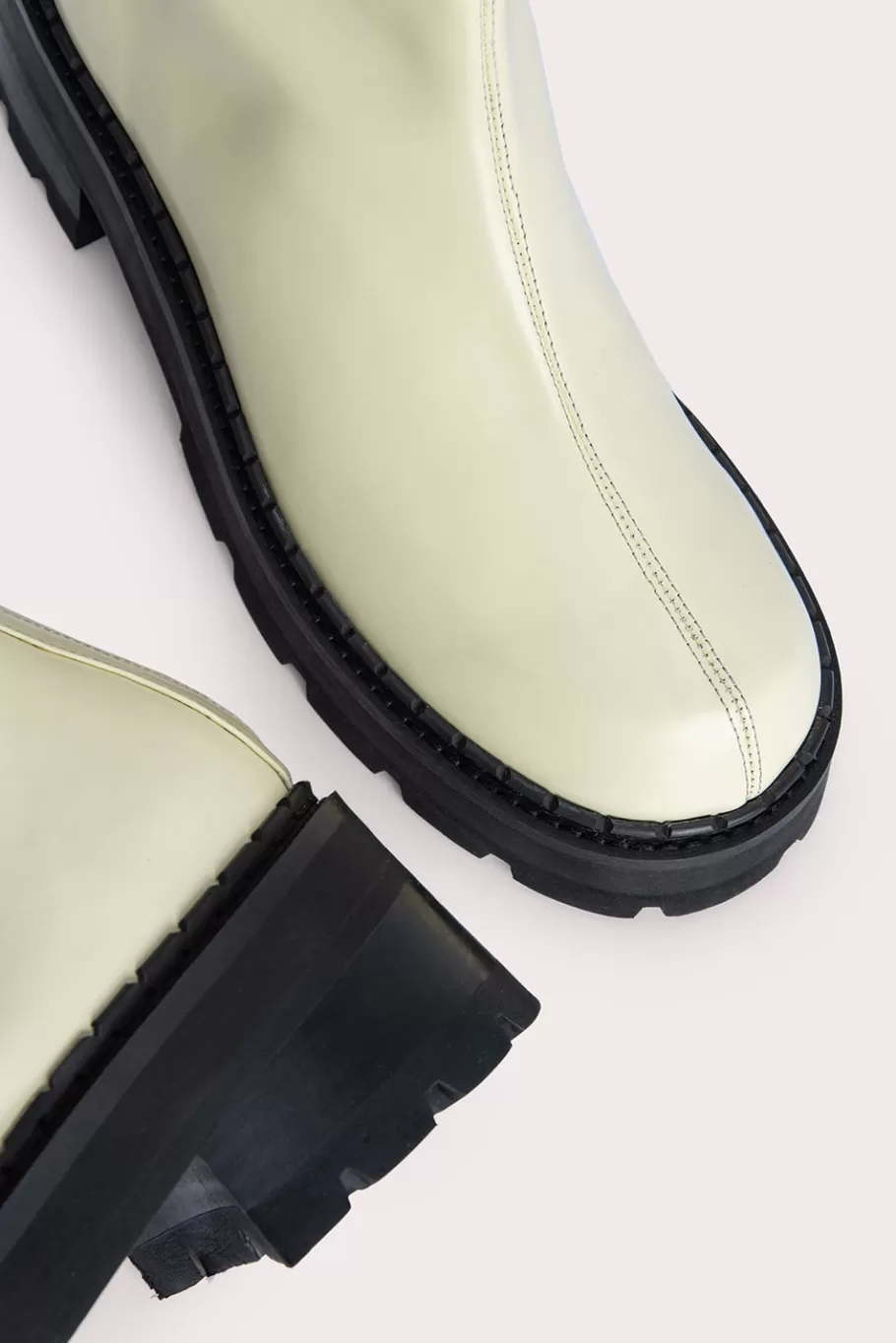 Store Alister Ivory Soft Semi Patent Leather Women Shoes