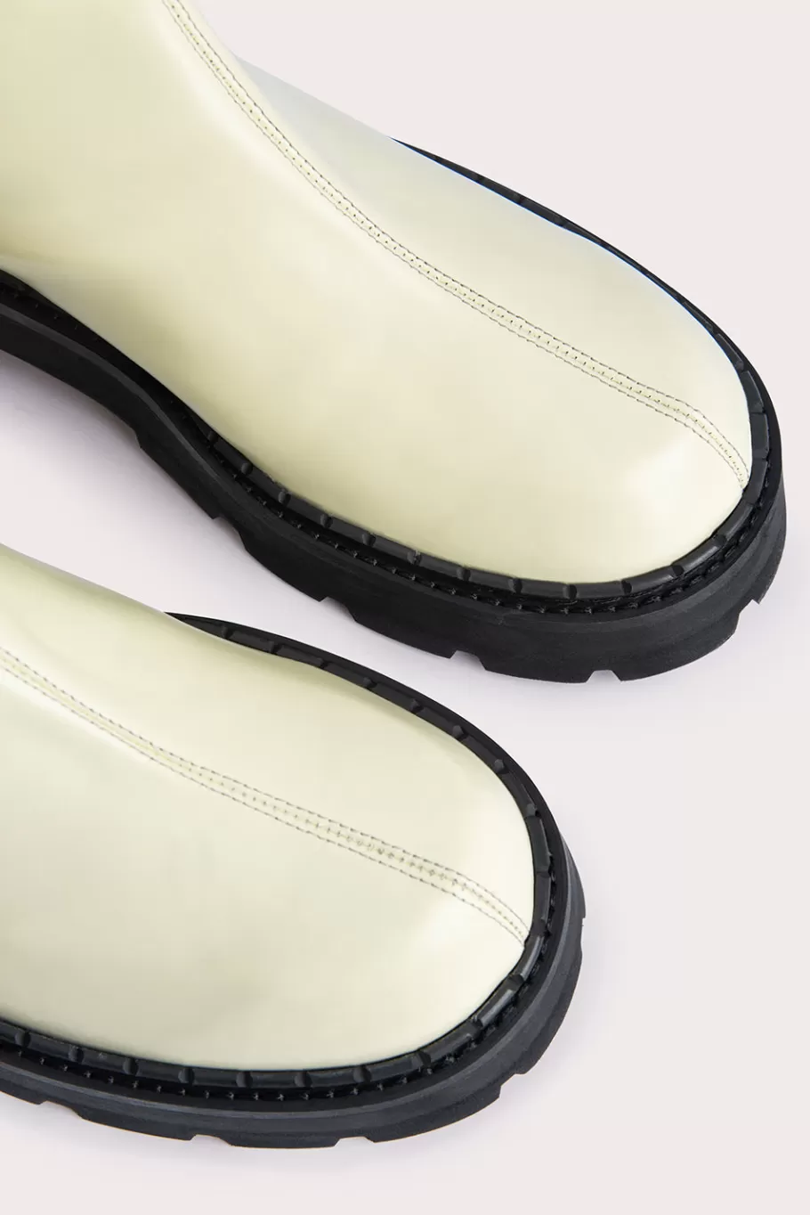Store Alister Ivory Soft Semi Patent Leather Women Shoes