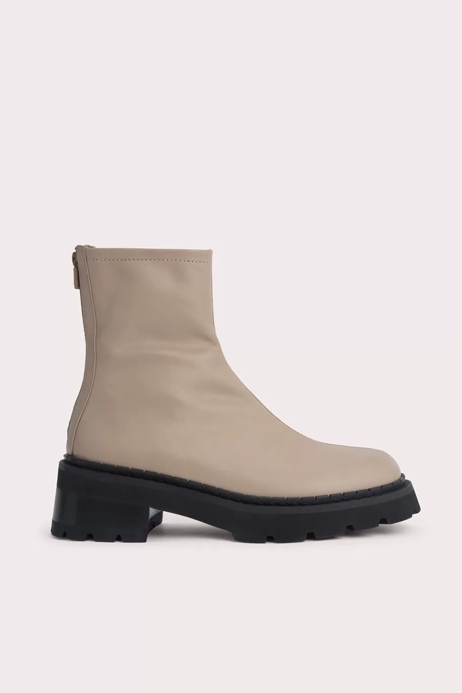 Cheap Alister Taupe Nappa Leather Women Ankle Boots