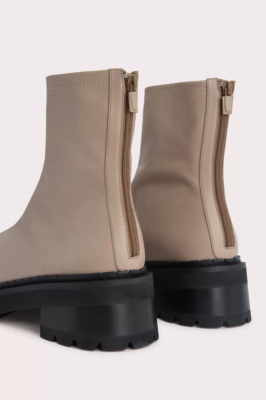 Cheap Alister Taupe Nappa Leather Women Ankle Boots