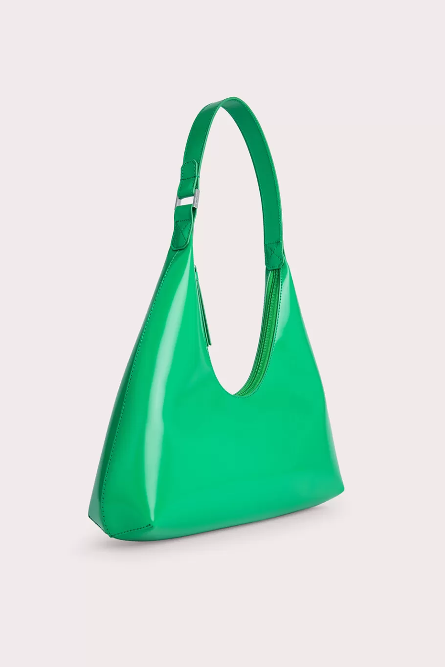 Online Amber Super Green Semi Patent Leather Women Bags