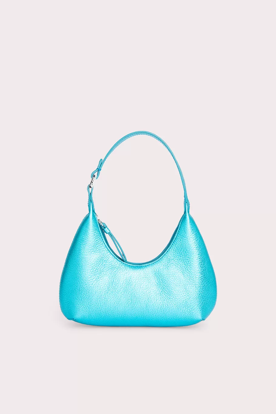 Best Sale Baby Amber Aqua Metallic Grain Leather Women Bags