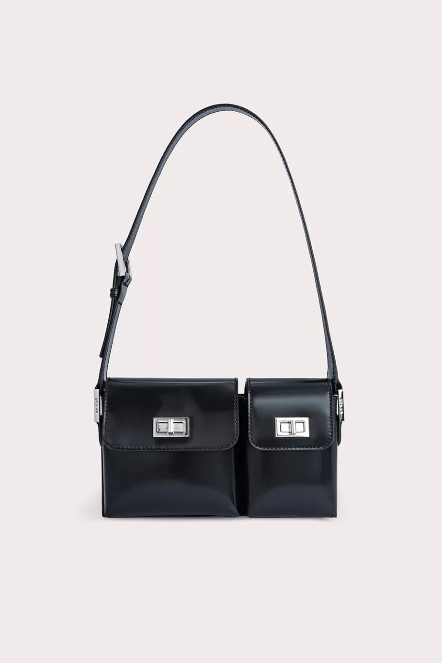 Hot Baby Billy Black Semi Patent Leather Women Mini Bags