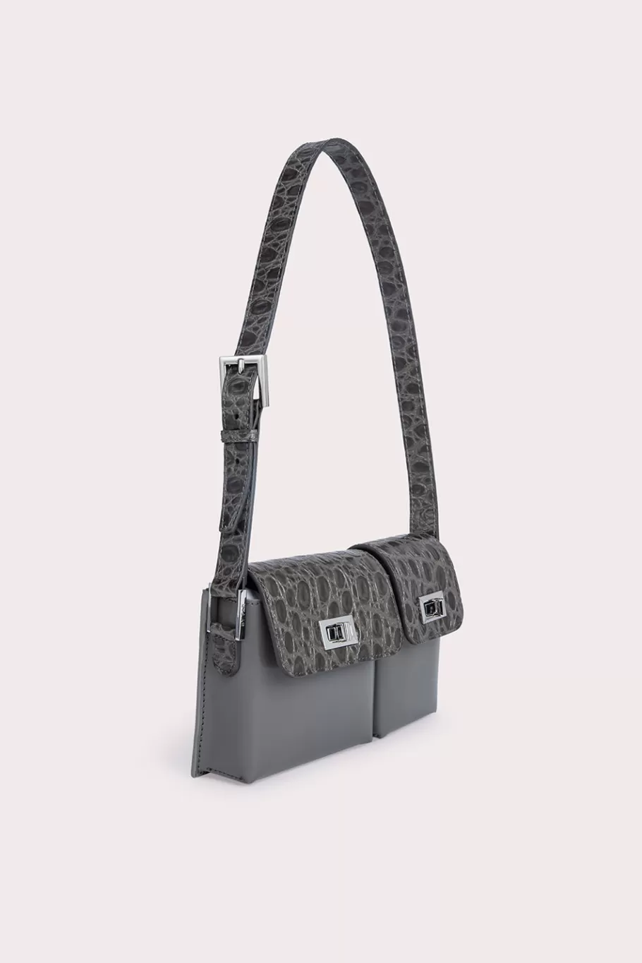 Outlet Baby Billy Cement Croco And Semi Patent Leather Women Bags