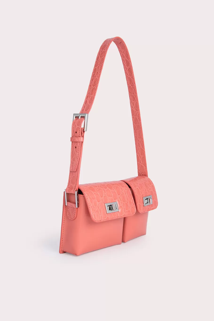 Outlet Baby Billy Salmon Croco And Semi Patent Leather Women Bags