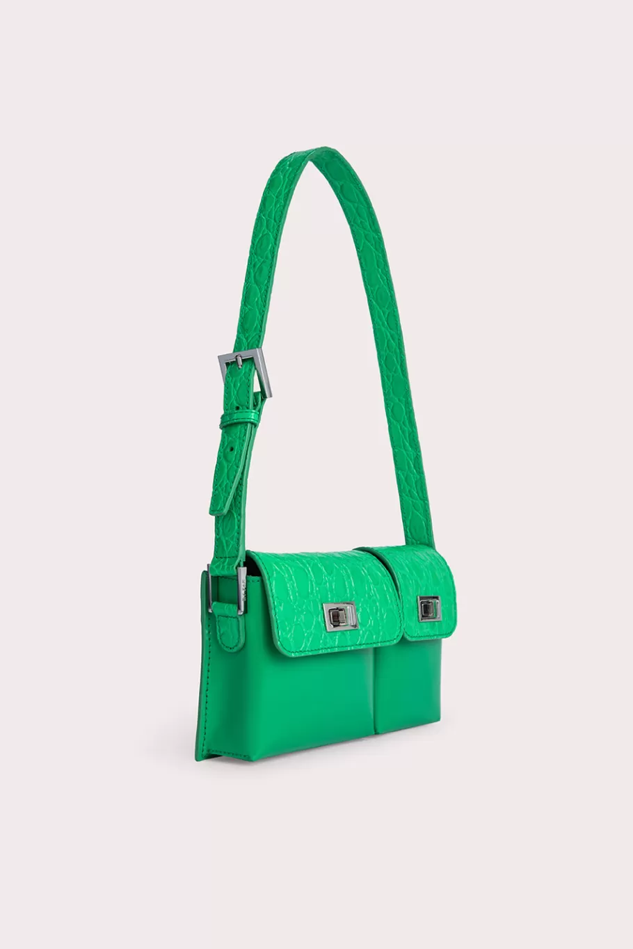 Best Baby Billy Super Green Croco And Semi Patent Leather Women Bags