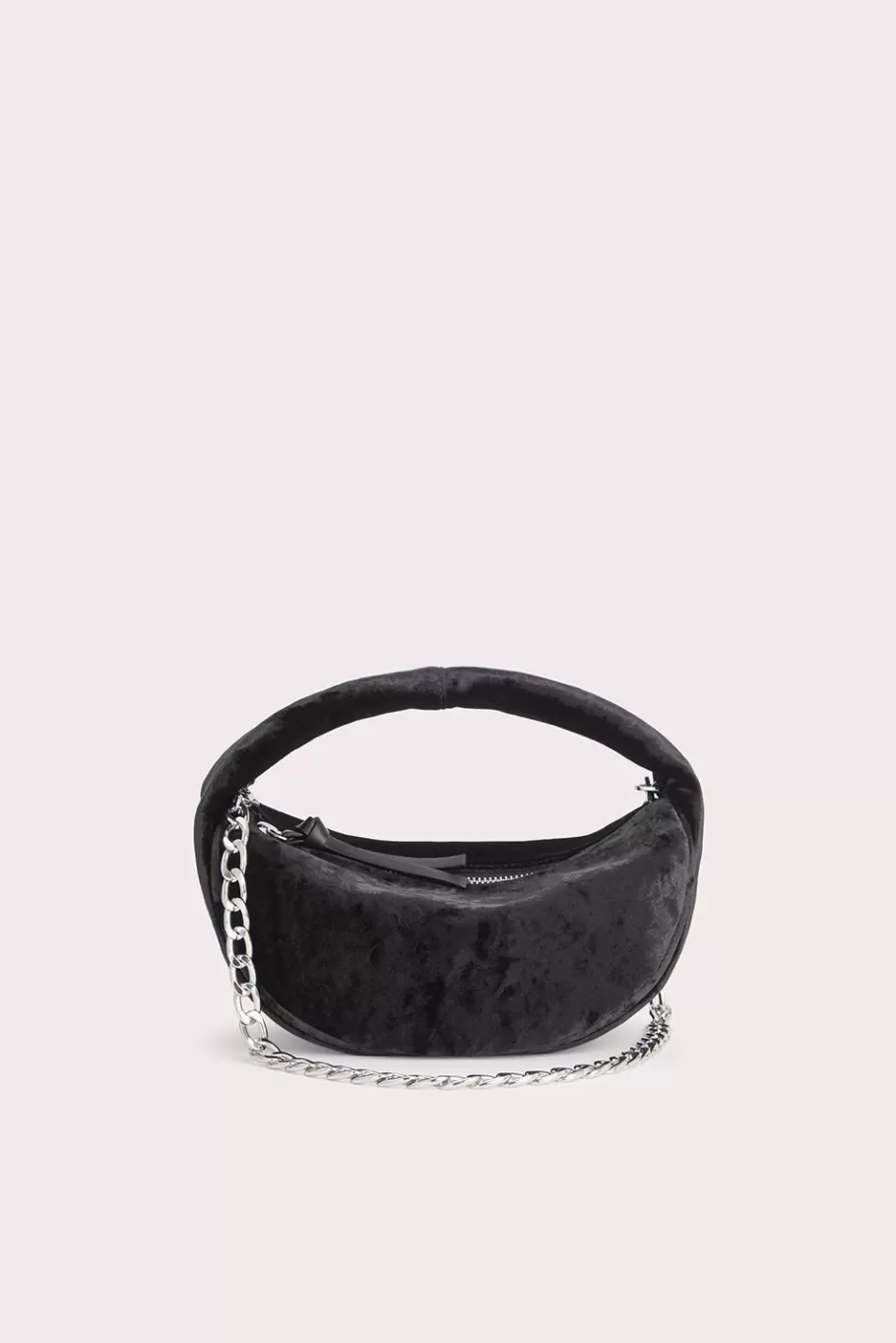 New Baby Cush Black Crushed Velvet Women Mini Bags