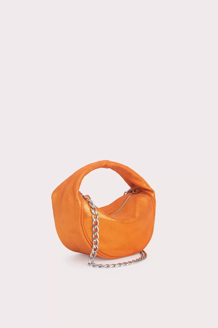 Best Sale Baby Cush Burnt Orange Jeans Lame Leather Women Mini Bags