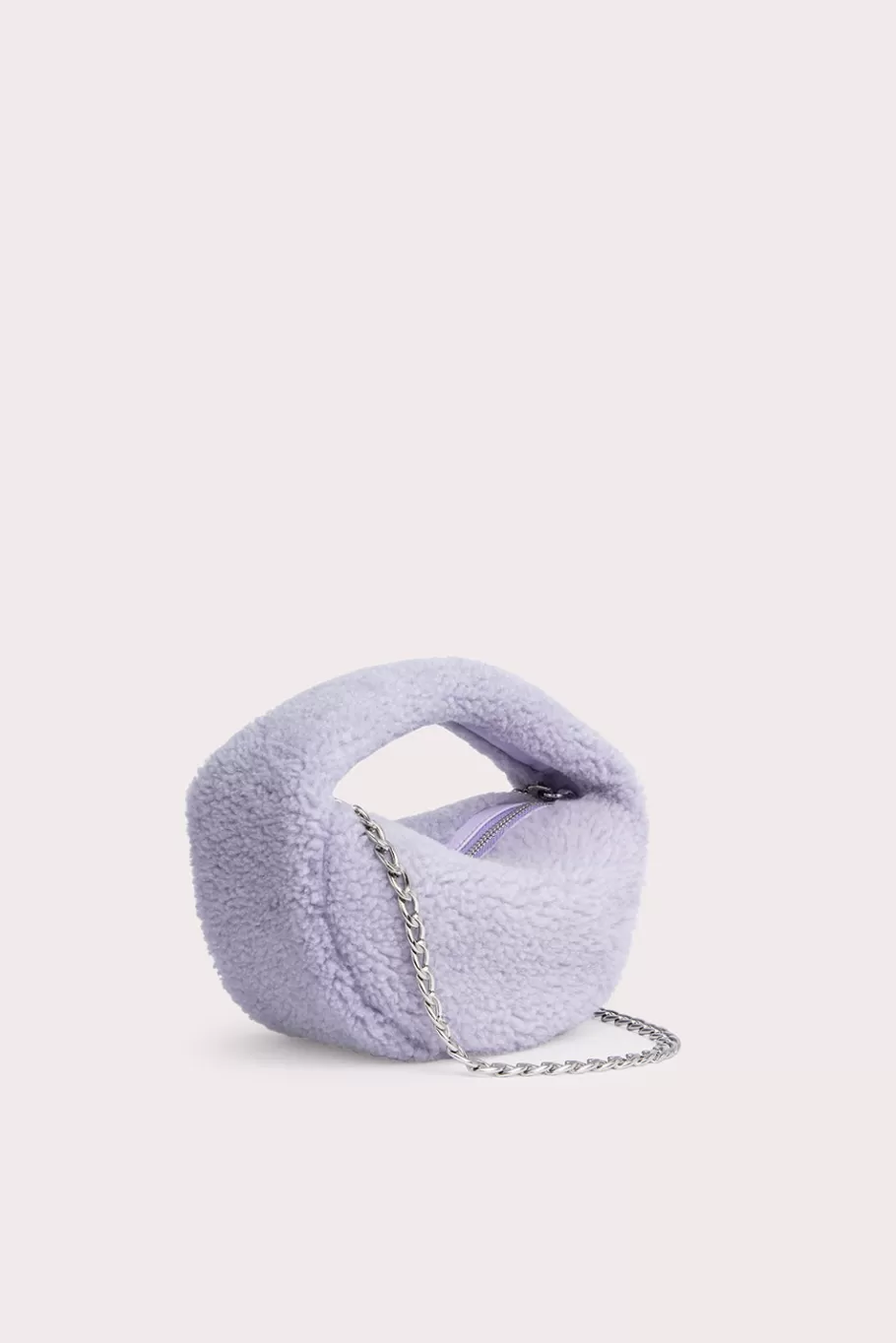 Shop Baby Cush Lilac Shearling Women Bags