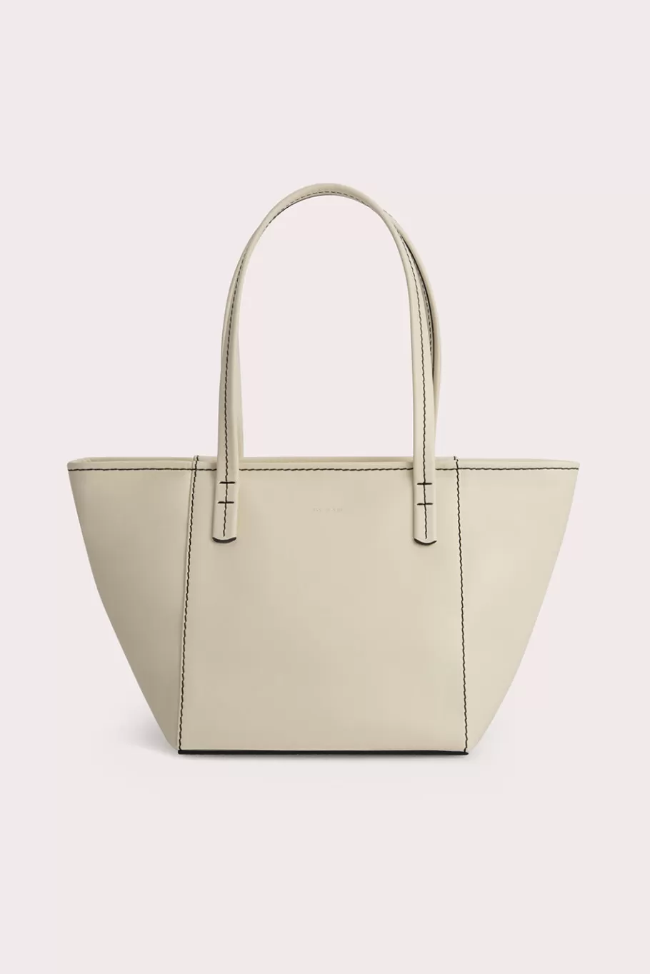 Online Bar Tote Cream Box Calf Leather Women Shoulder Bags