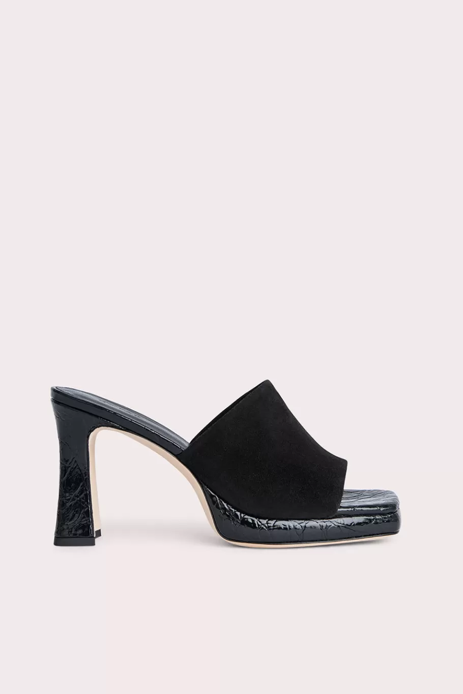 Outlet Beliz Black Croco And Suede Leather Women Shoes