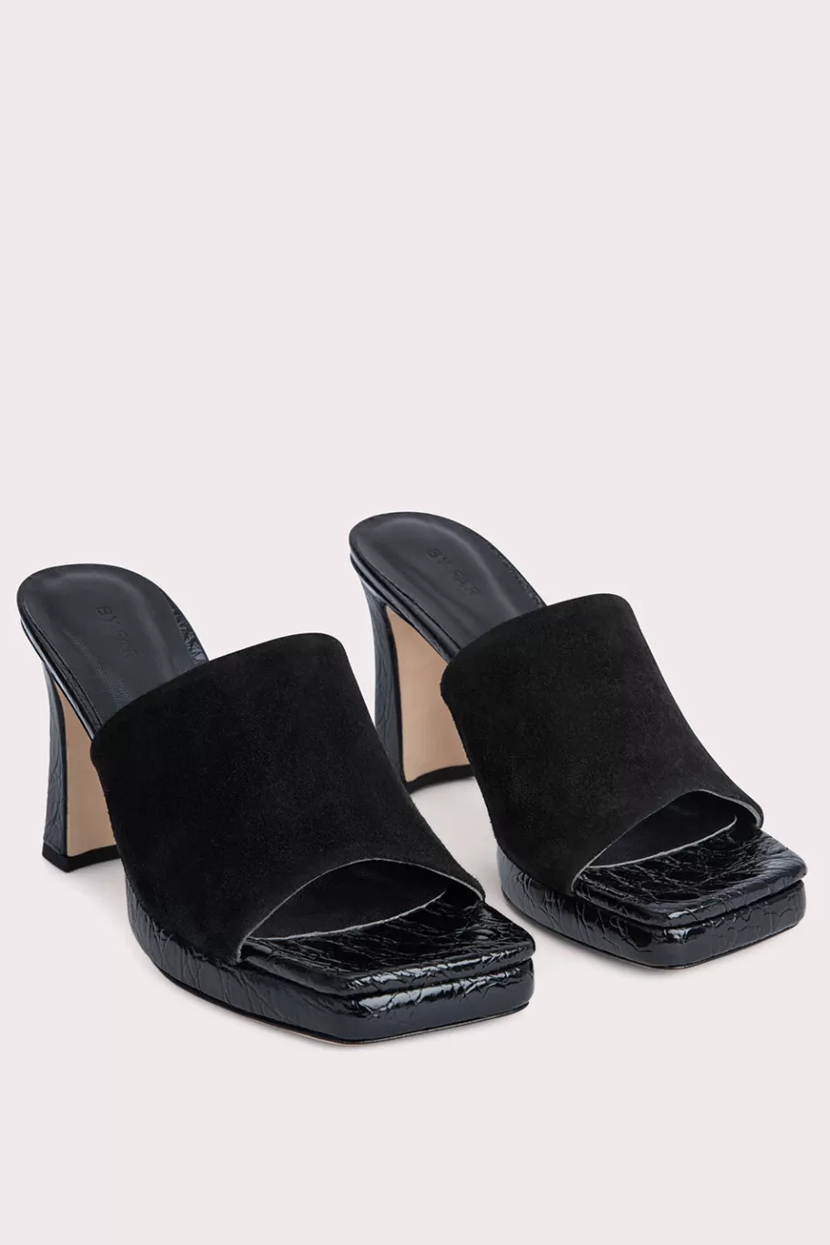 Outlet Beliz Black Croco And Suede Leather Women Shoes