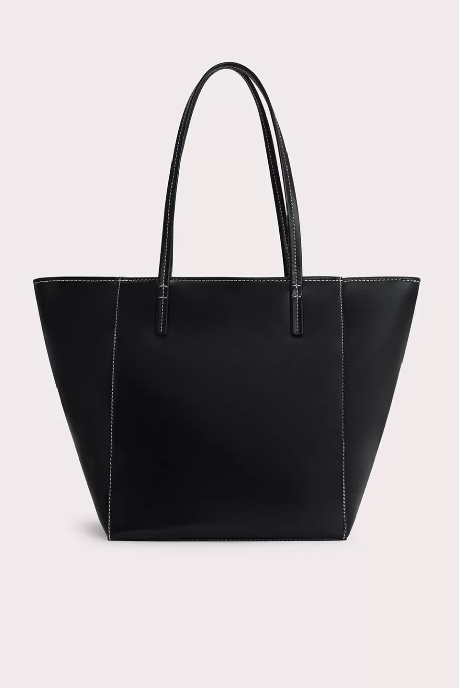 Shop Club Tote Black Box Calf Leather Women Tote Bags