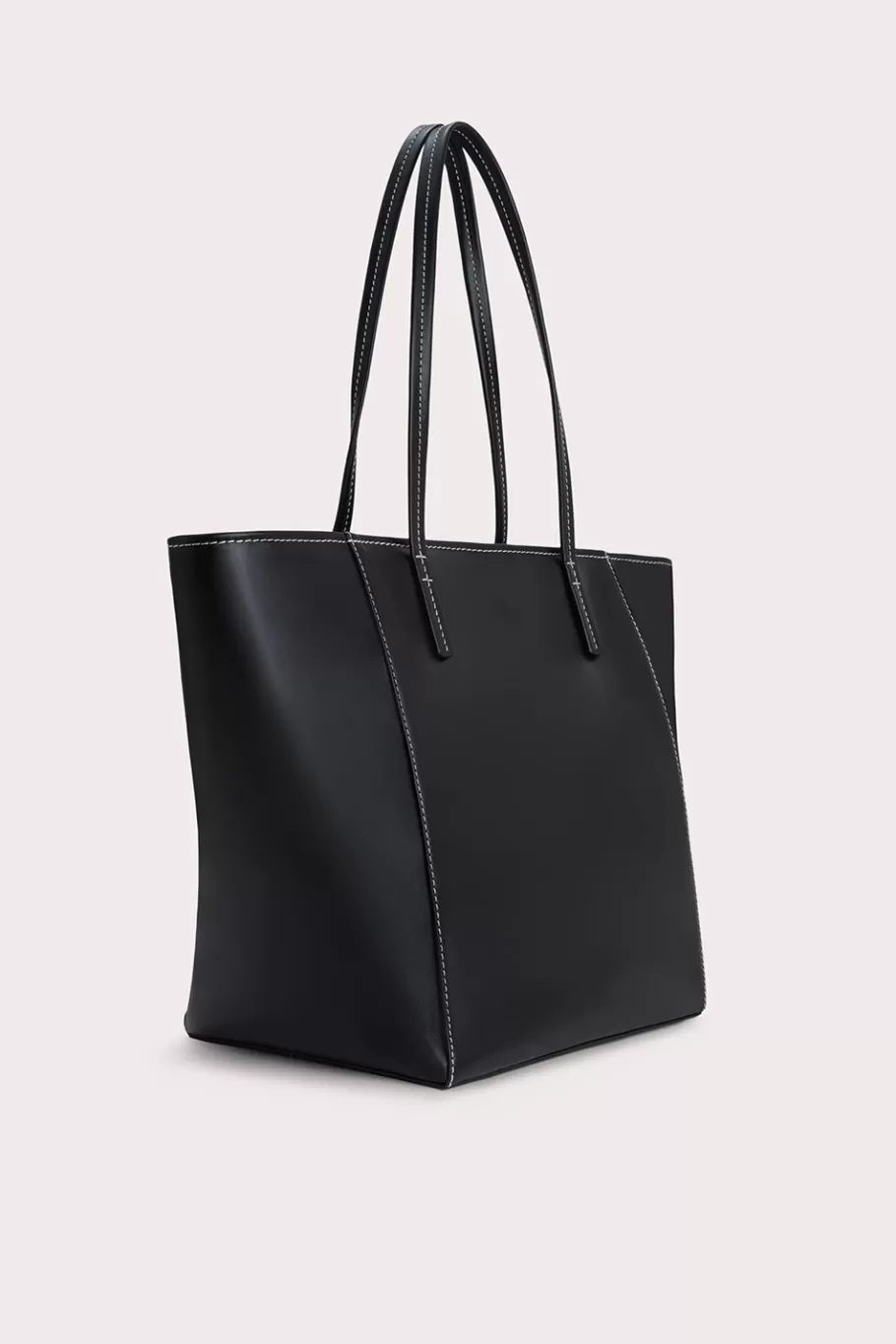 Shop Club Tote Black Box Calf Leather Women Tote Bags