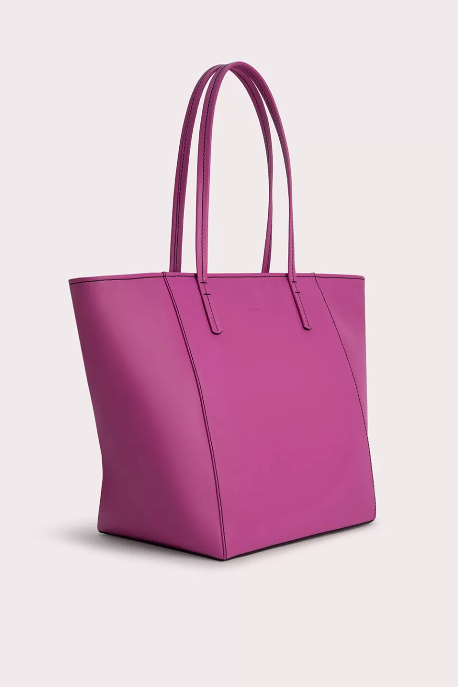 Store Club Tote Fuchsia Box Calf Leather Women Tote Bags