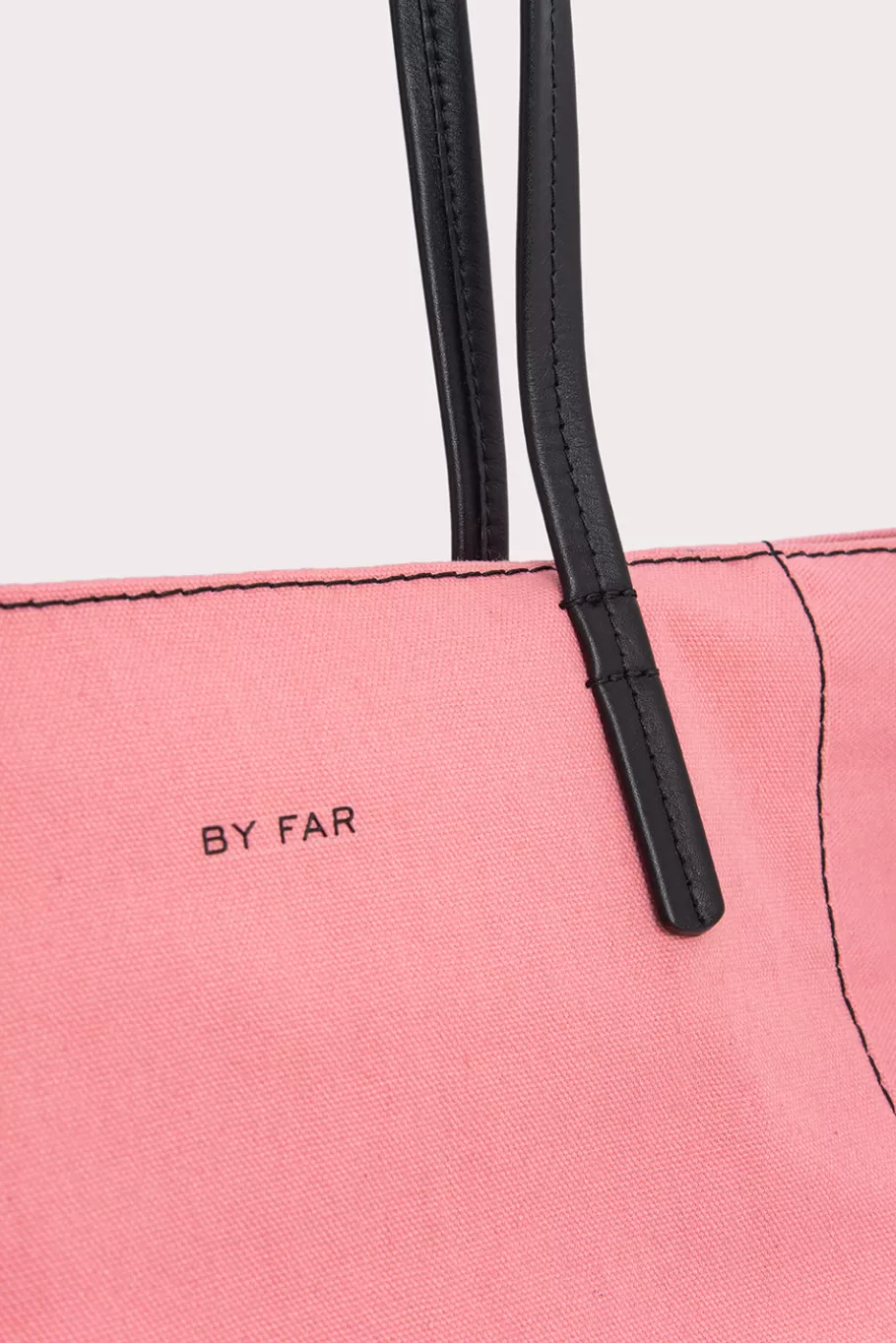Fashion Club Tote Taffy Pink And Black Canvas And Nappa Leather Women Bags