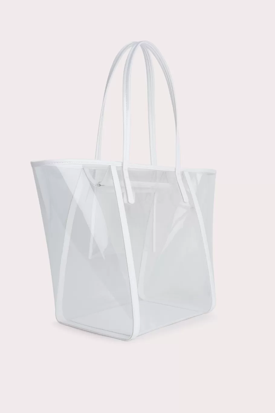 Store Club Tote Transparent White Pu Women Bags