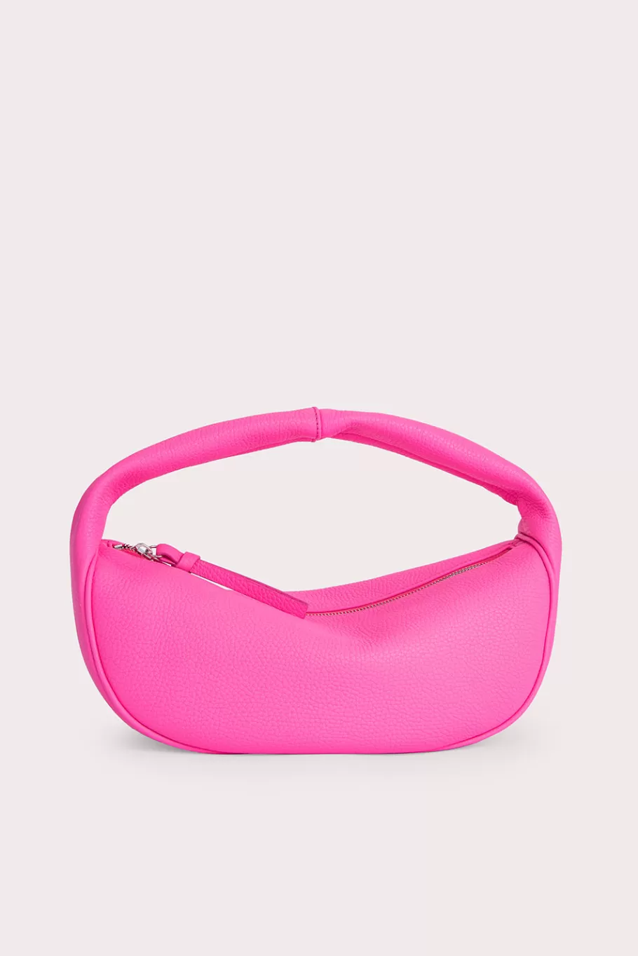 Fashion Cush Hot Pink Flat Grain Leather Women Bags