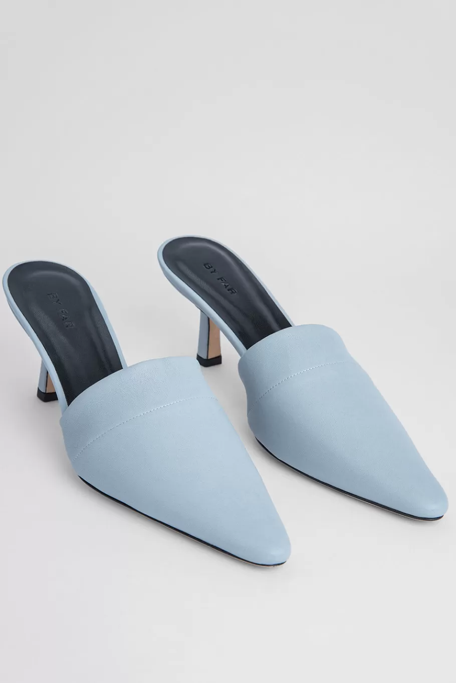 Fashion Cynthia Light Blue Stretch Leather Women Shoes