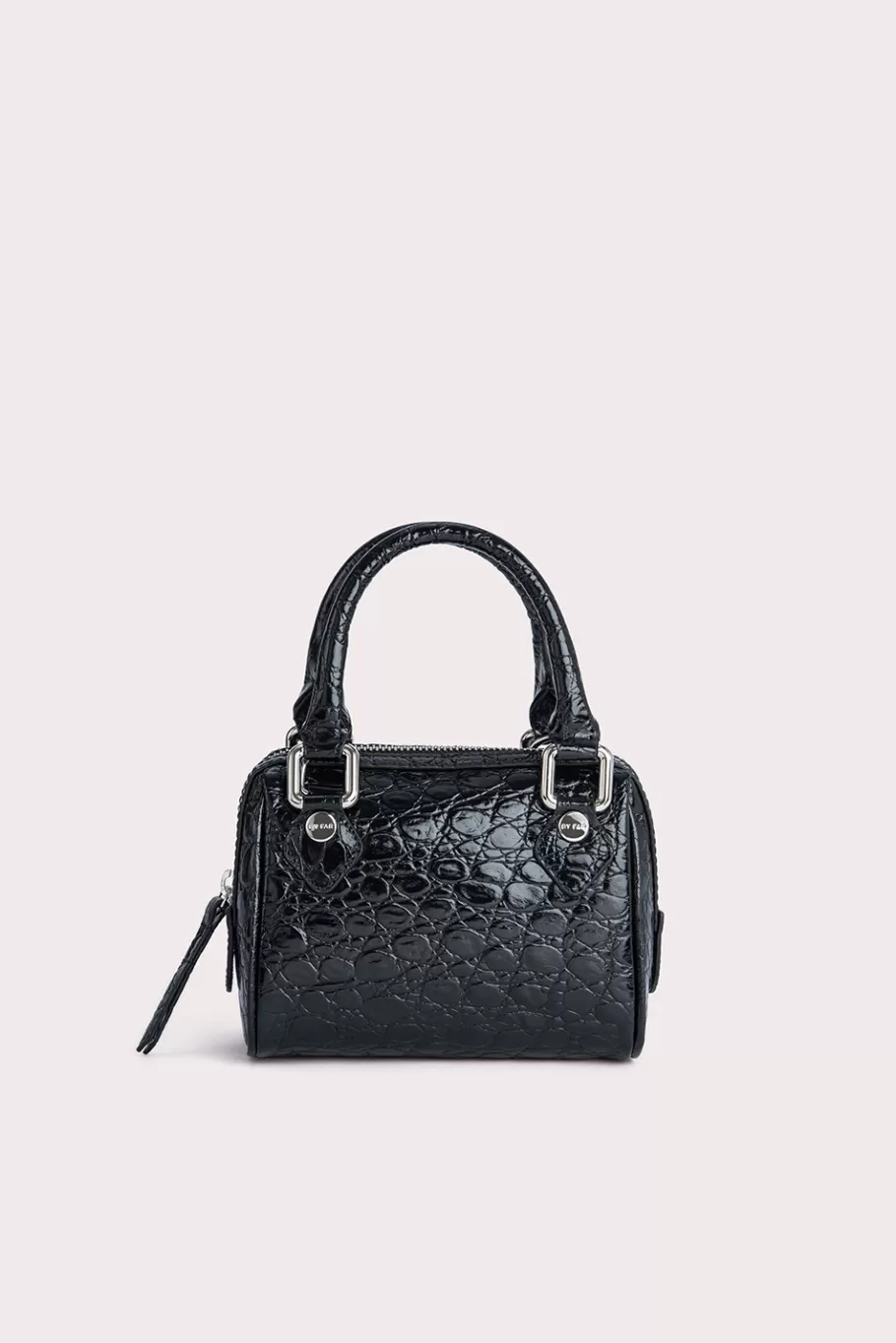 Store Dora Black Circular Croco Embossed Leather Women Bags