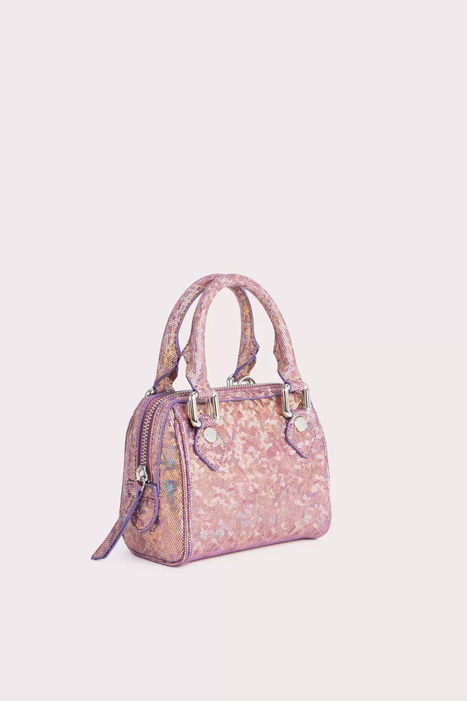 Best Sale Dora Disco Violet Hologram Leather Women Bags