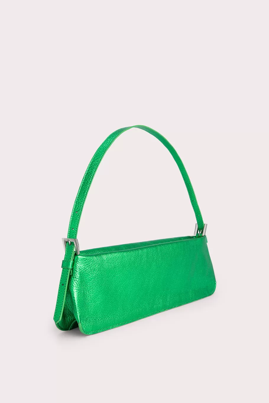 Fashion Dulce Long Green Metallic Grain Leather Women Bags