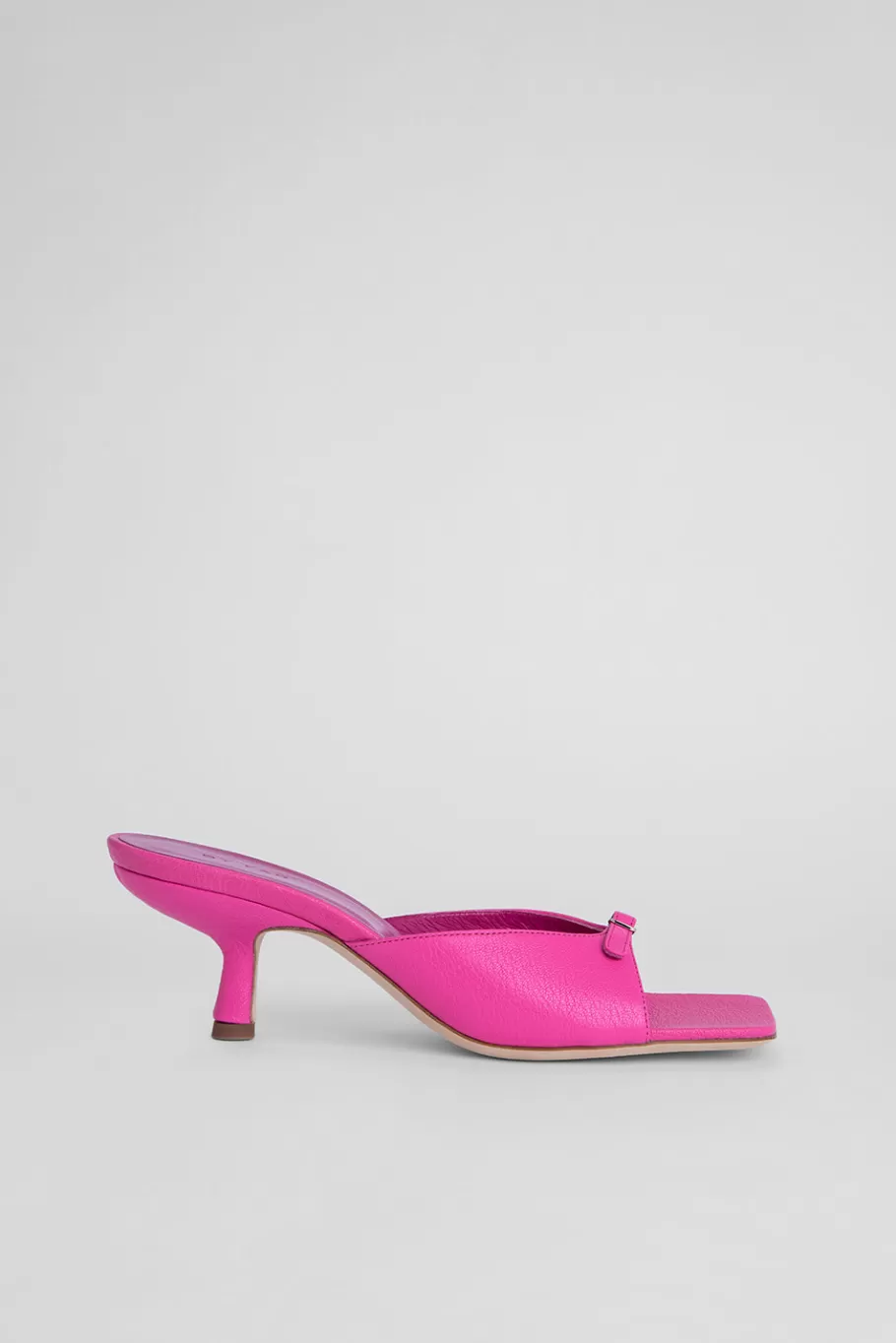 Outlet Erin Hot Pink Grained Leather Women Shoes