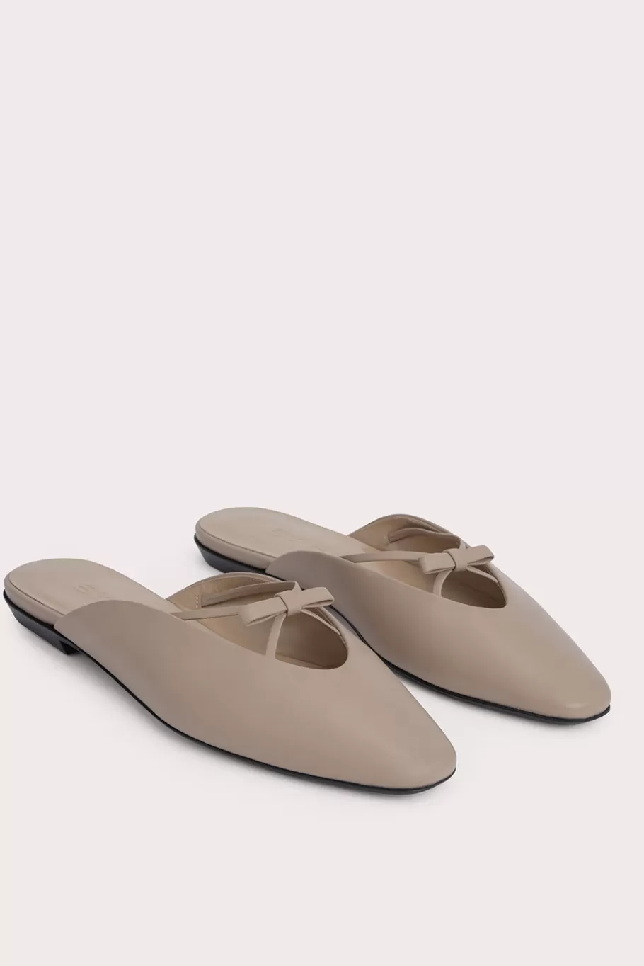 Cheap Finn Taupe Nappa Leather Women Flats