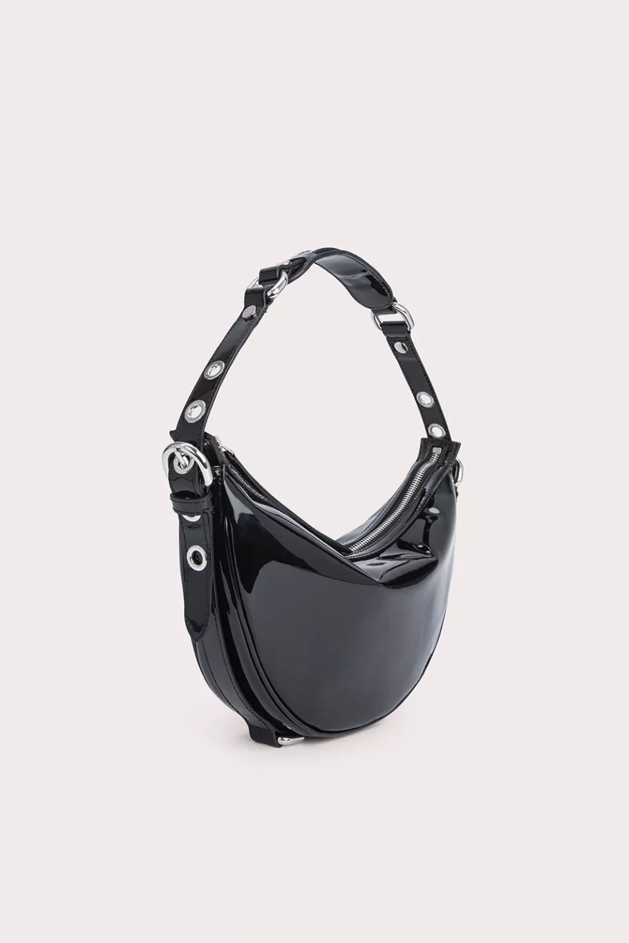 Fashion Gib Black Patent Leather Women Bags