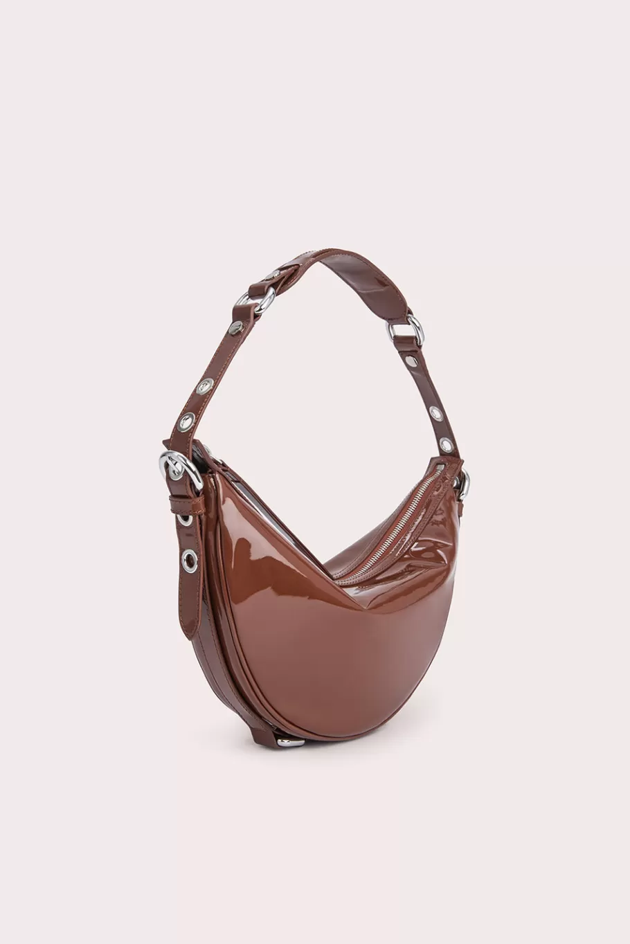 Flash Sale Gib Chocolate Patent Leather Women Bags