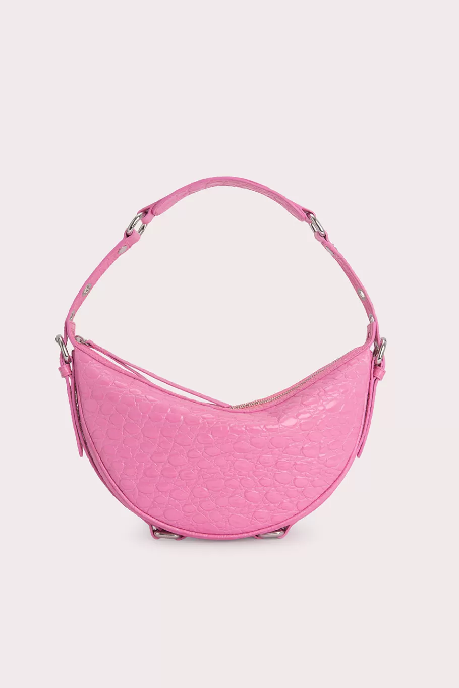 Store Gib Lipstick Circular Croco Embossed Leather Women Bags