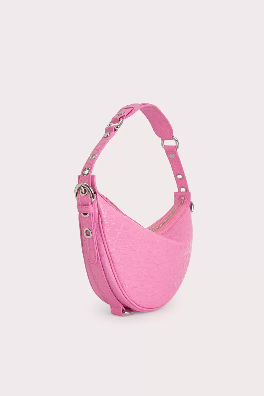 Store Gib Lipstick Circular Croco Embossed Leather Women Bags