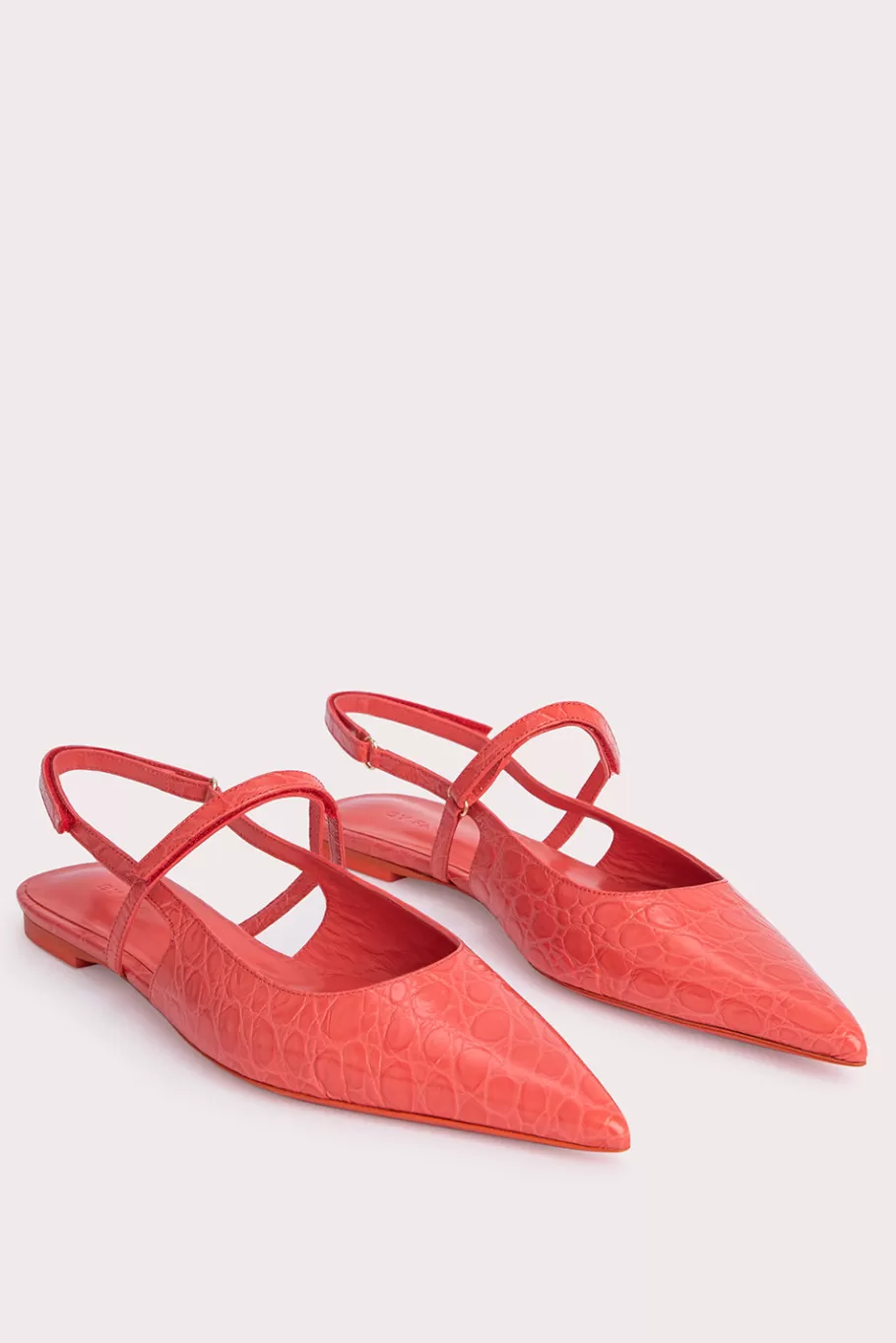 Shop Jess Coral Circular Croco Embossed Leather Women Shoes