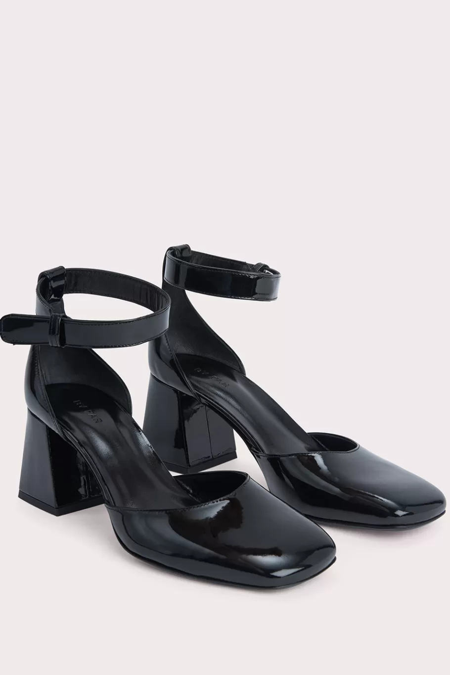 Best Sale Judy Black Patent Leather Women Mid Heels