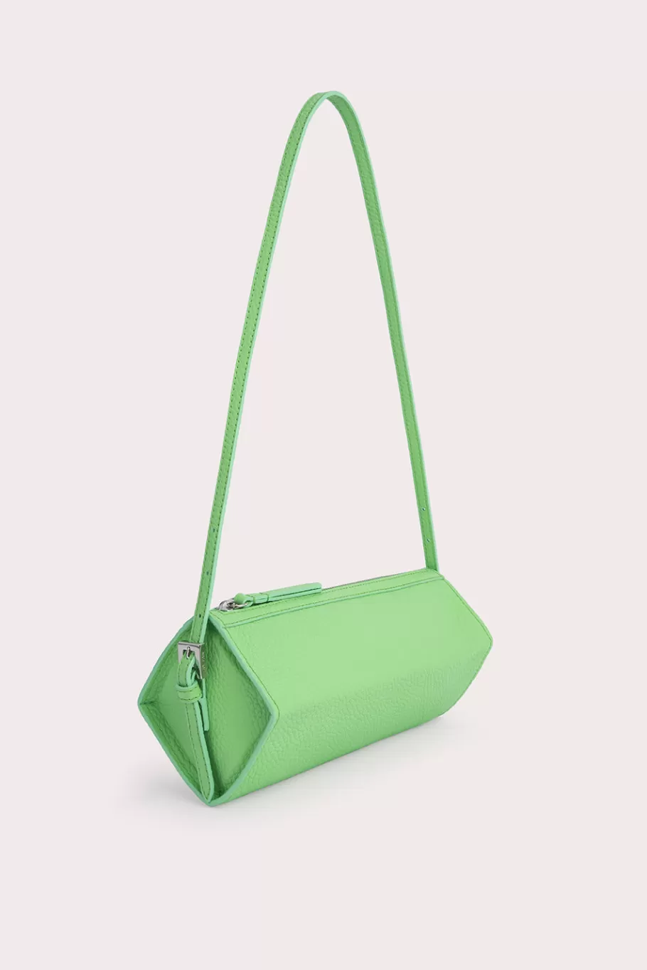 Sale Karo Fresh Green Flat Grain Leather Women Bags