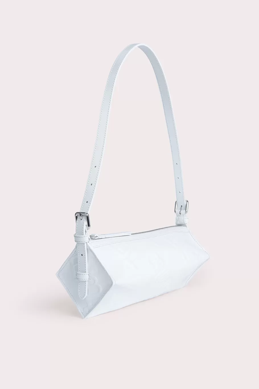 Shop Karo White Embossed Patent Leather Women Bags