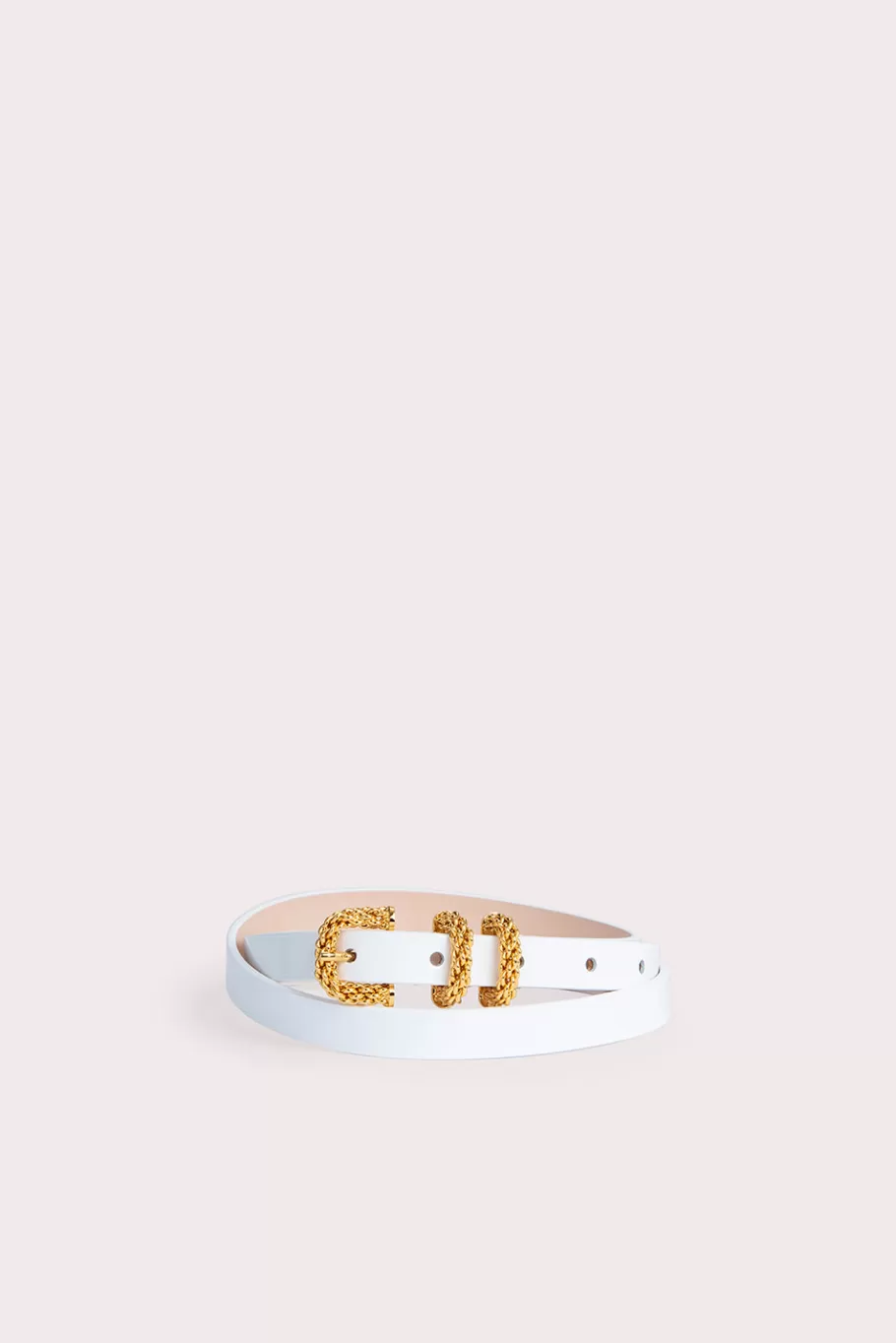 Outlet Kat White Patent Leather Women Belts