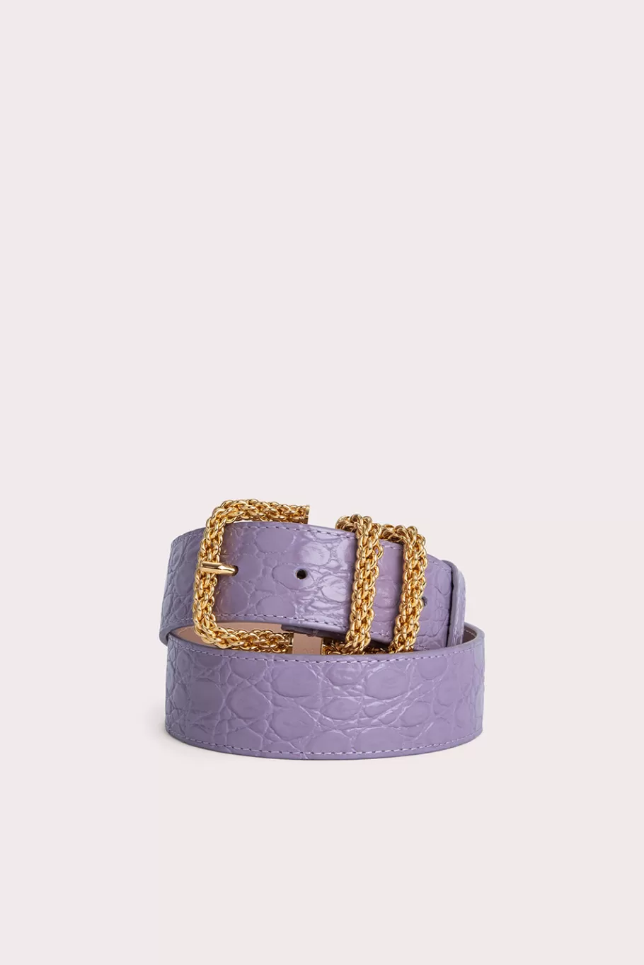 Discount Katina Purple Haze Circular Croco Embossed Leather Women Belts