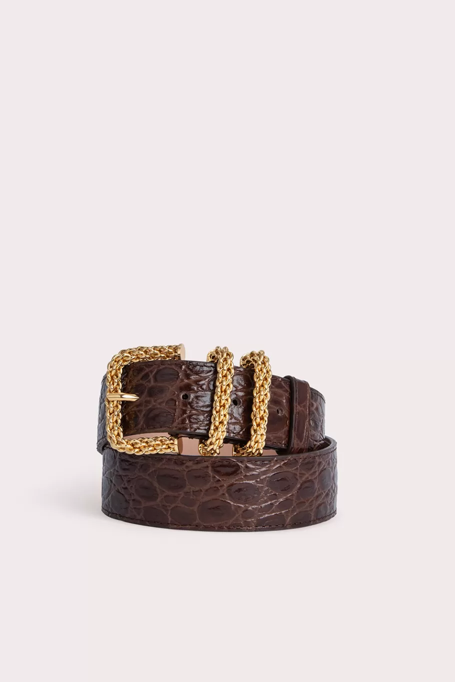 Outlet Katina Sequoia Circular Croco Embossed Leather Women Belts