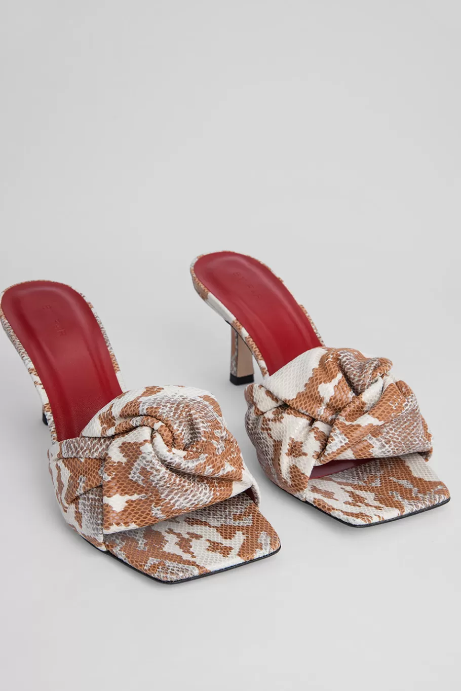 Fashion Lana Almond Snake Print Leather Women Shoes