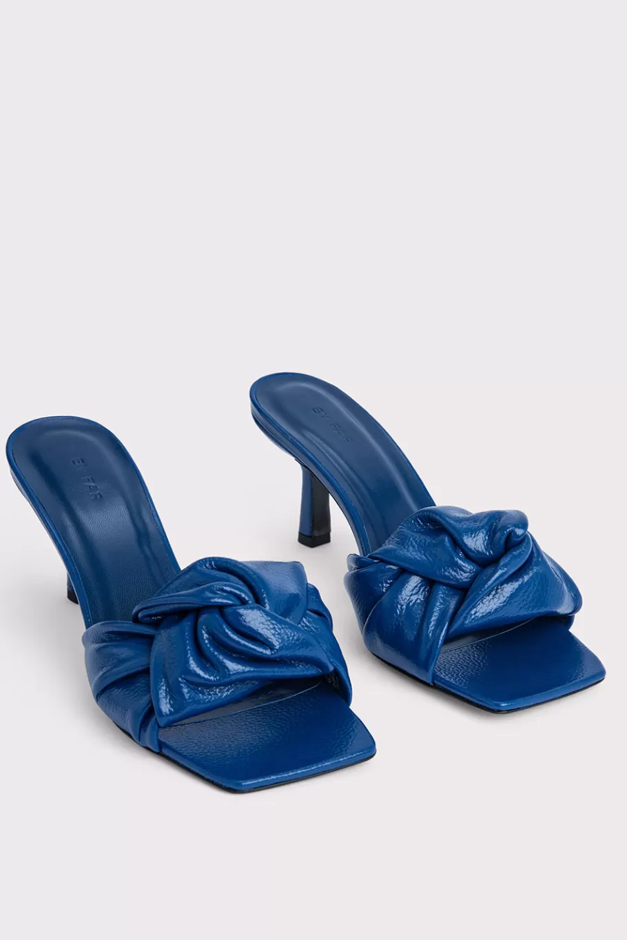 Shop Lana Deep Blue Gloss Grained Leather Women Shoes