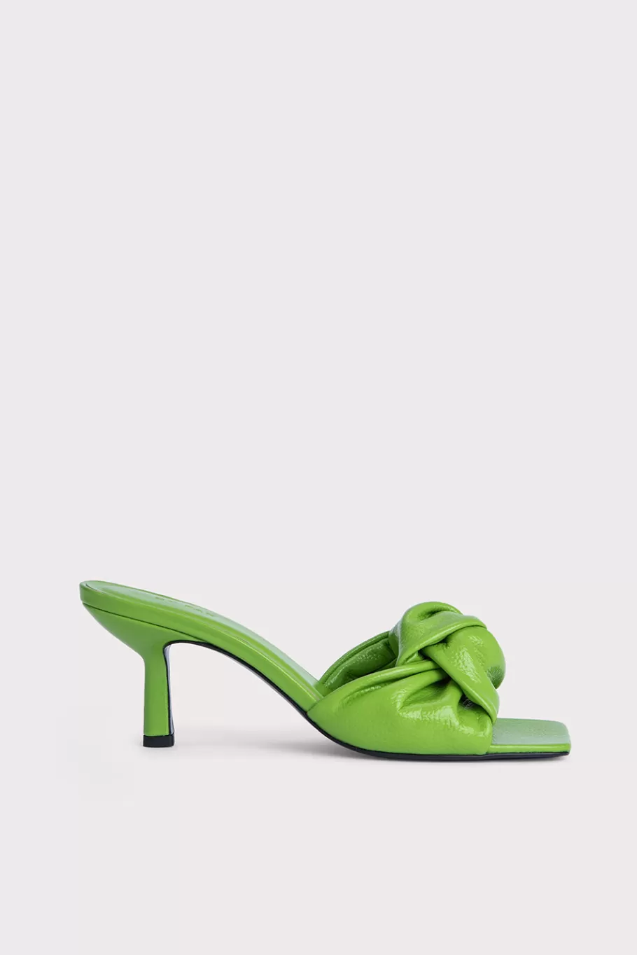 Fashion Lana Pistachio Gloss Grained Leather Women Shoes