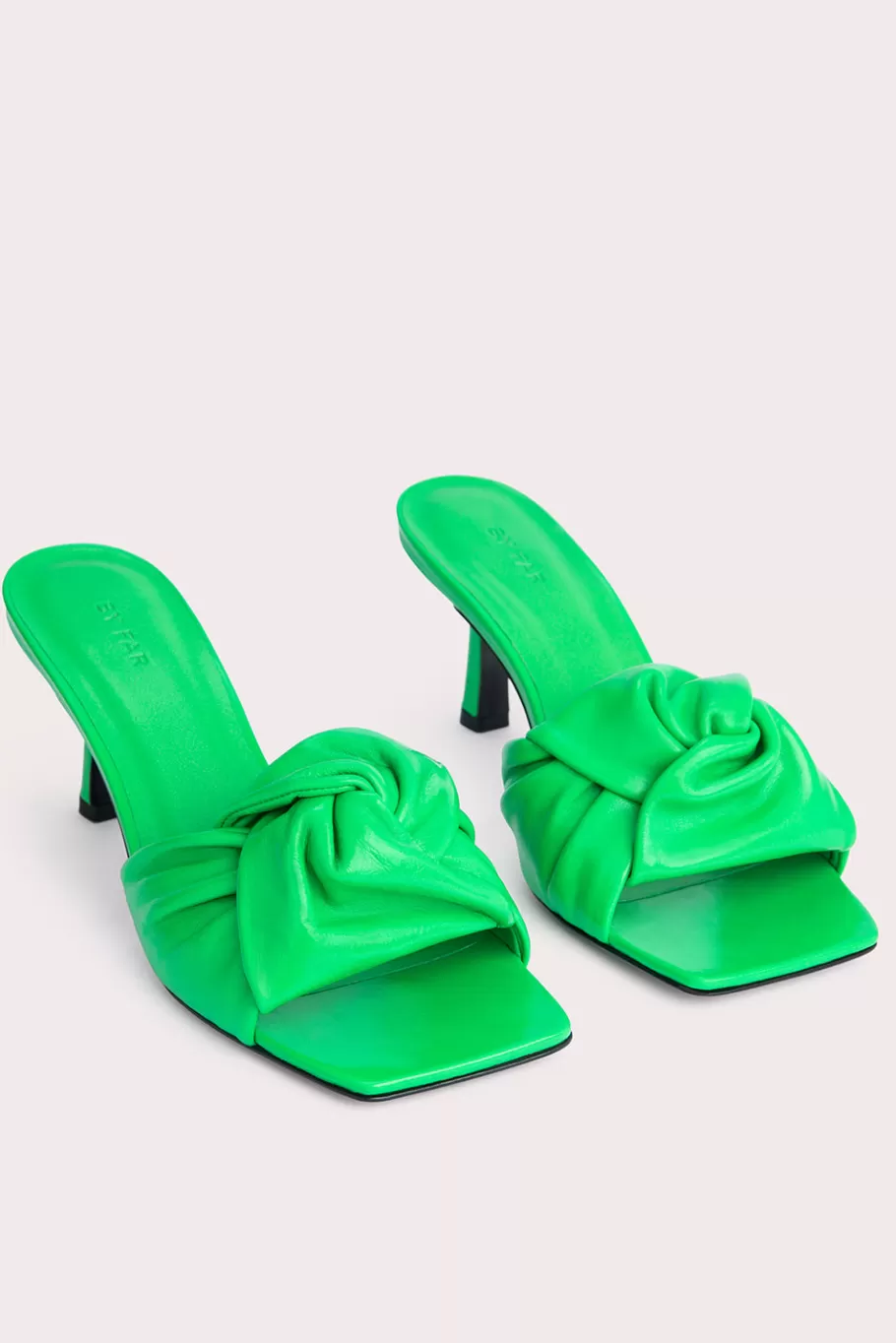 Fashion Lana Super Green Gloss Leather Women Shoes