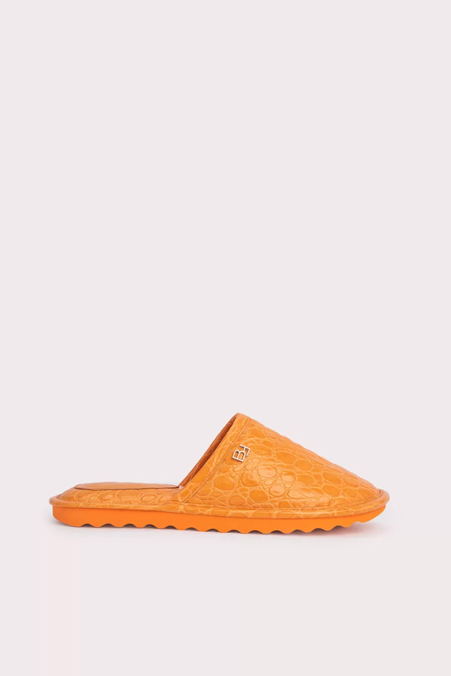 Online Larry Orange Circular Croco Embossed Leather Women Shoes