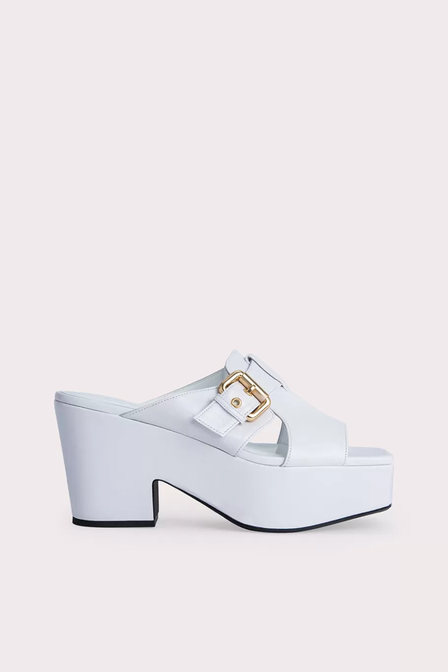 Cheap Lenka White Gloss Leather Women Shoes