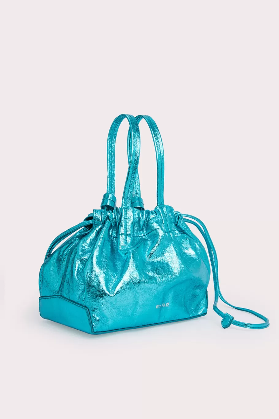 New Malmo Aquamarine Metallic Leather Women Bags