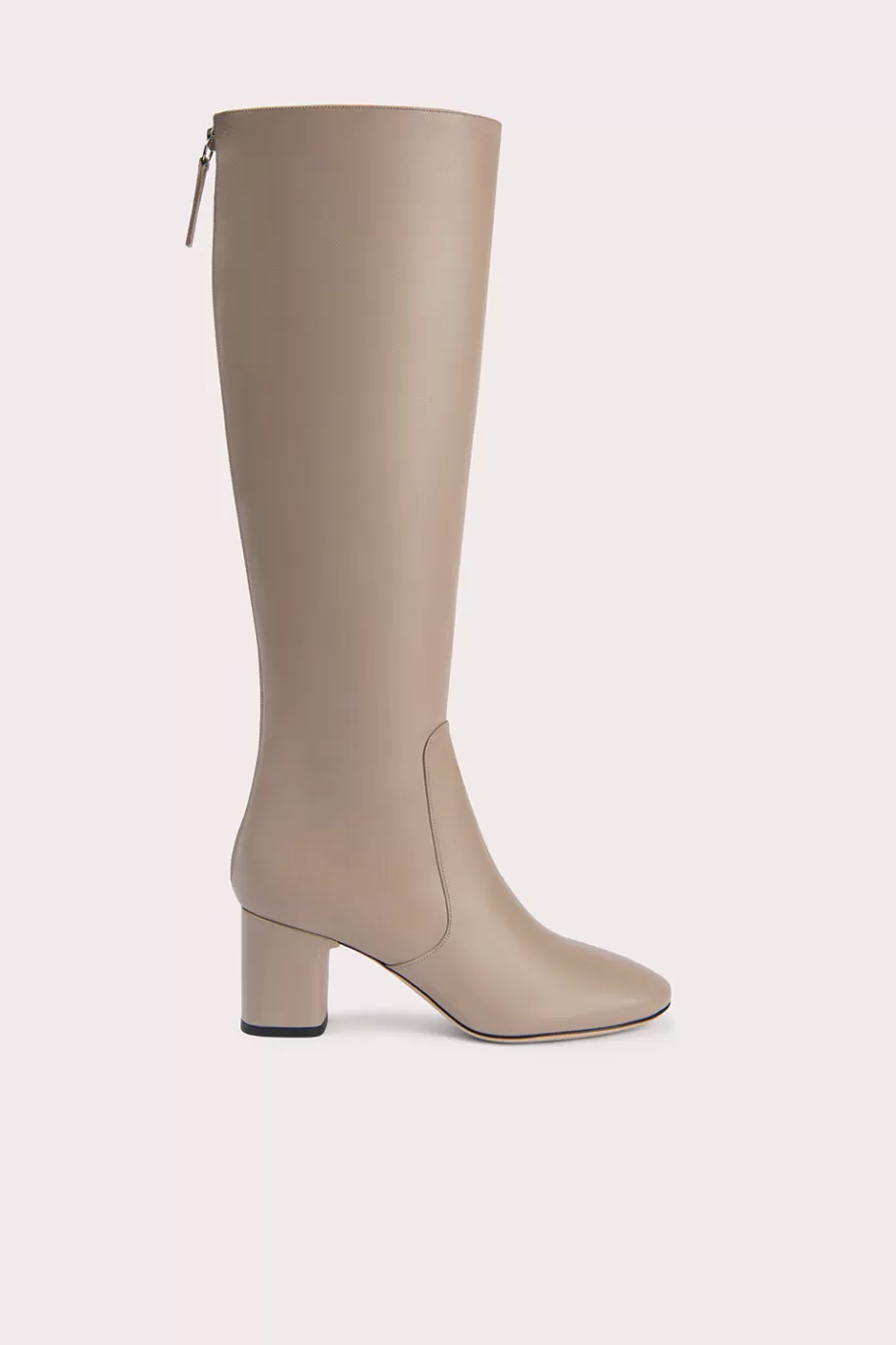 Outlet Miller Taupe Nappa Leather Women Knee High Boots