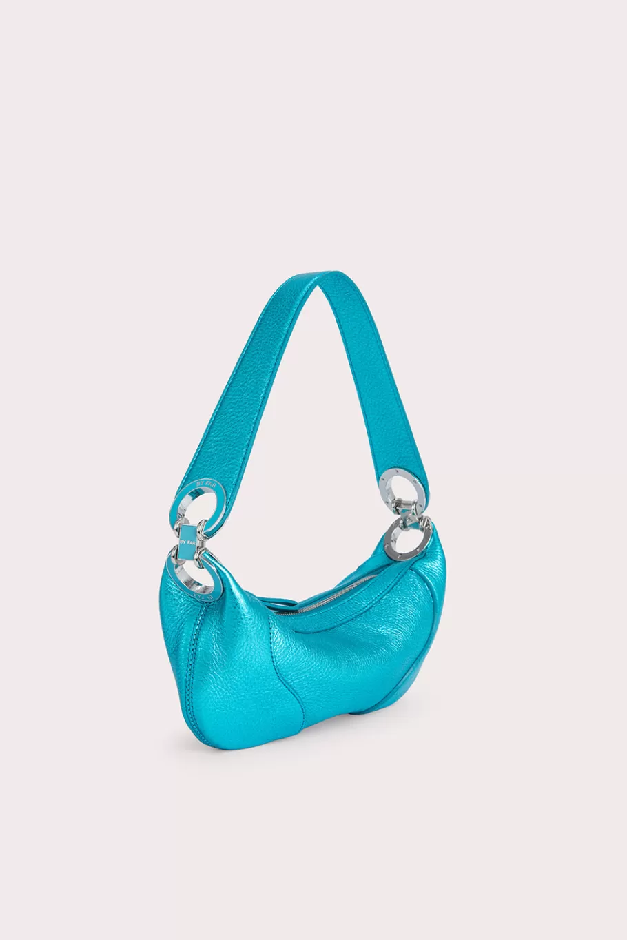 New Mini Amira Aqua Metallic Grain Leather Women Bags